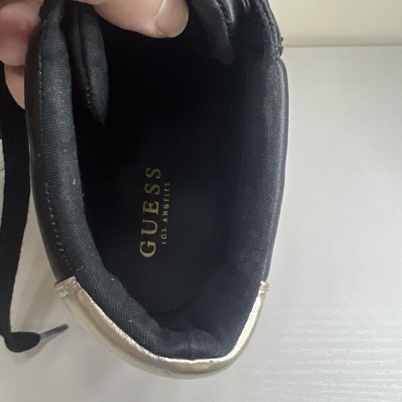 Guess Womens Bending Black Round Toe Lace Up Casual Sneaker Shoes Size 9 M - Picture 7 of 10